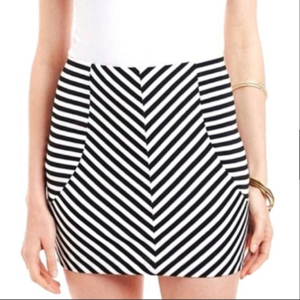 Necessary objects blue white mini skirt small